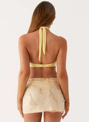 Kandi Mini Skirt - Yellow