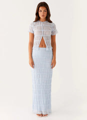 Daydreaming Low Rise Maxi Skirt - Blue