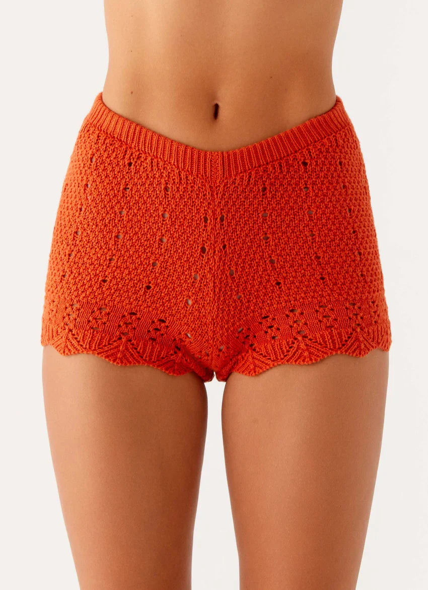 Oakley Low Rise Mini Shorts - Orange