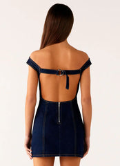 Bonnie Denim Mini Dress - Indigo