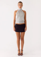 Willow Sequin Top - Silver