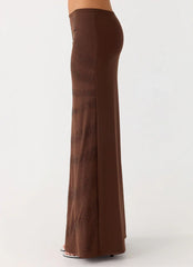 Sweet Sky Beaded Maxi Skirt - Chocolate