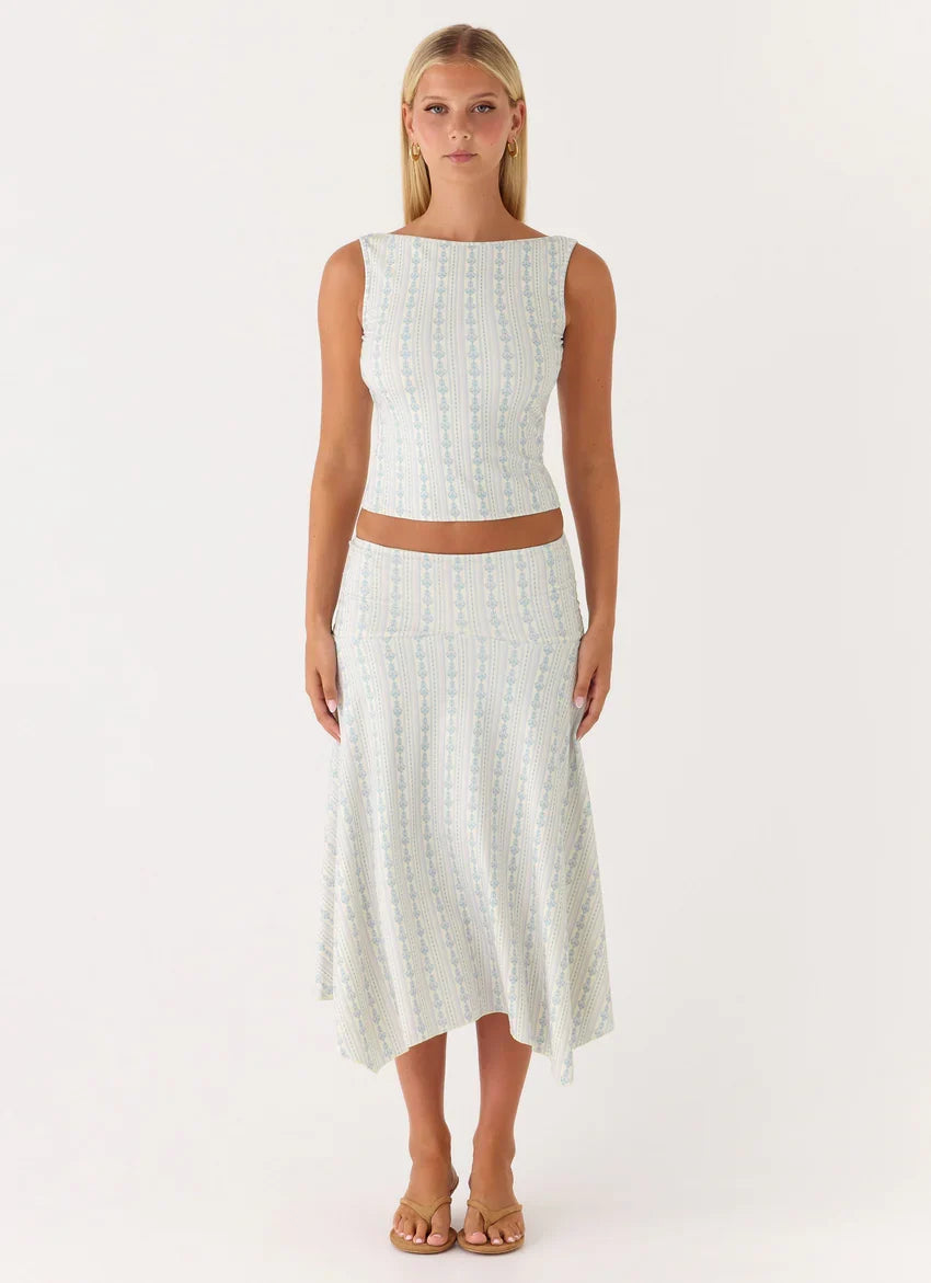 Katta Midi Skirt - Vintage Stripe