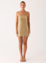Kaitlin Mini Dress - Gold
