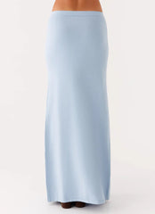 Anastasia Knit Maxi Skirt - Blue