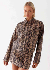 Bethany Oversized Jacket - Snake