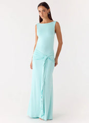 Fault Line Maxi Dress - Aqua
