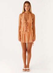 Dione Halter Top - Peach