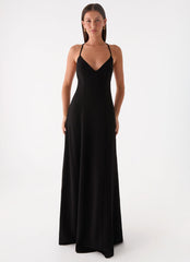 Russian Roulette Maxi Dress - Black