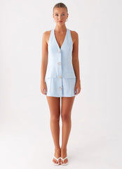 Jeanie Mini Dress - Blue