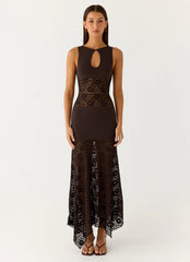 Koka Lace Maxi Dress - Cool Chocolate