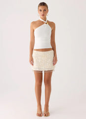 Khai Halter Top - White