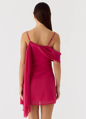 In Your Place Mini Dress - Fuchsia