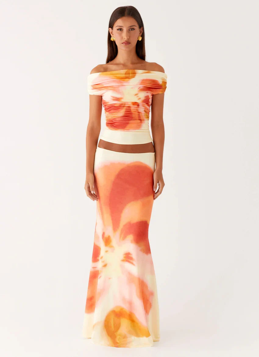 Moka Maxi Skirt - Mimosa Blossom