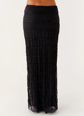 Daydreaming Low Rise Maxi Skirt - Black