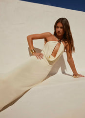 Mistlight Cowl Maxi Dress - Yellow