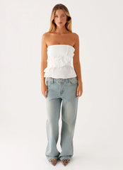 Roisin Ruched Top - White