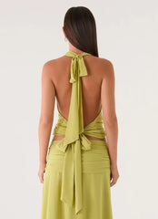Willowmena Wrap Top - Lime