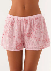Mercer Sequin Mini Shorts - Pink