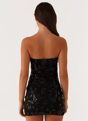 Moorey Beaded Mini Dress - Black